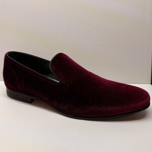 Steve Madden Men's Laight Velvet Smoking Slipper - Wine
